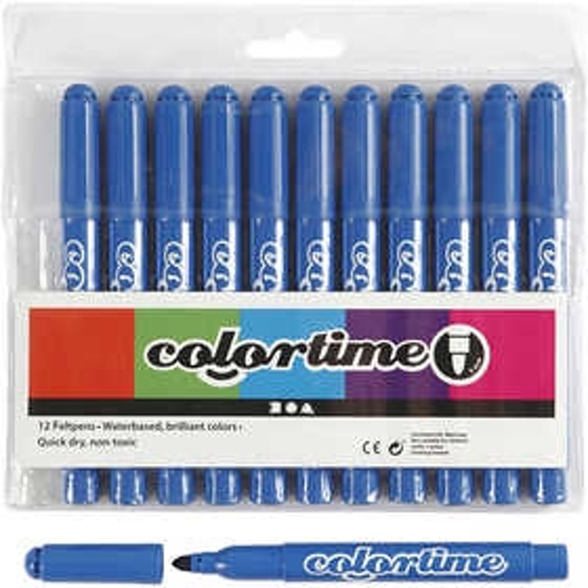 Colortime stift, lijndikte: 5 mm, azuur, 12stuks [HOB-37356]